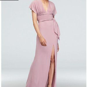 DB (David's Bridal) PINK Maxi Jersey  Dress